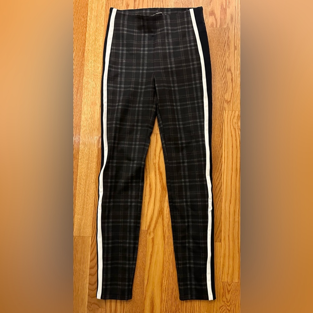 Zara Plaid Ponte Pant